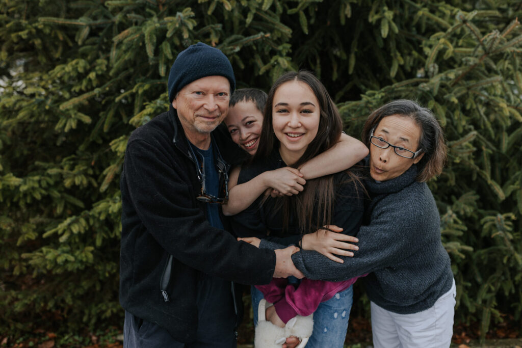 Roen Family from west Kelowna, BC, at Ronald McDoanldHouse BC & Yukon with big smiles.